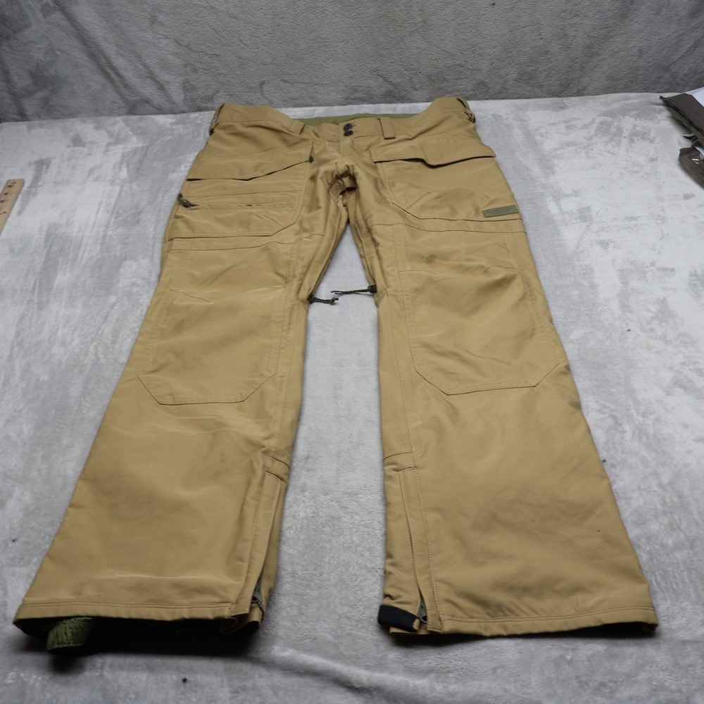 Burton Snow Pants Mens Large Brown Ski Winter Living Lining Outdoor 36x31 READ